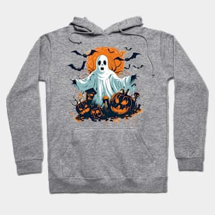 Vintage Halloween Pumpkin Ghost Bats Cute Retro Super Cool Best Gift Hoodie